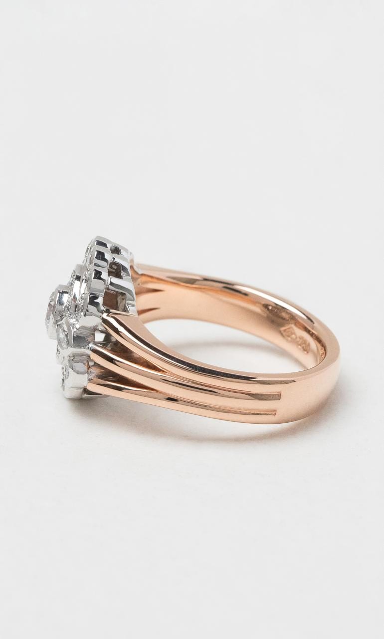 2024 © Hogans Family Jewellers 18K RWG Vintage Diamond Cluster Ring