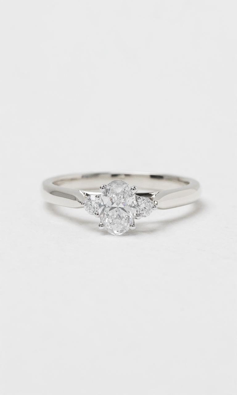 2024 © Hogans Family Jewellers 18K WG 0.62ct TDW Oval Cut Diamond Trilogy Ring
