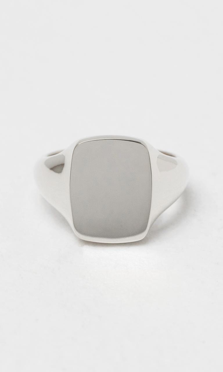 2024 © Hogans Family Jewellers 18K WG Cushion Shaped Gents Signet Ring