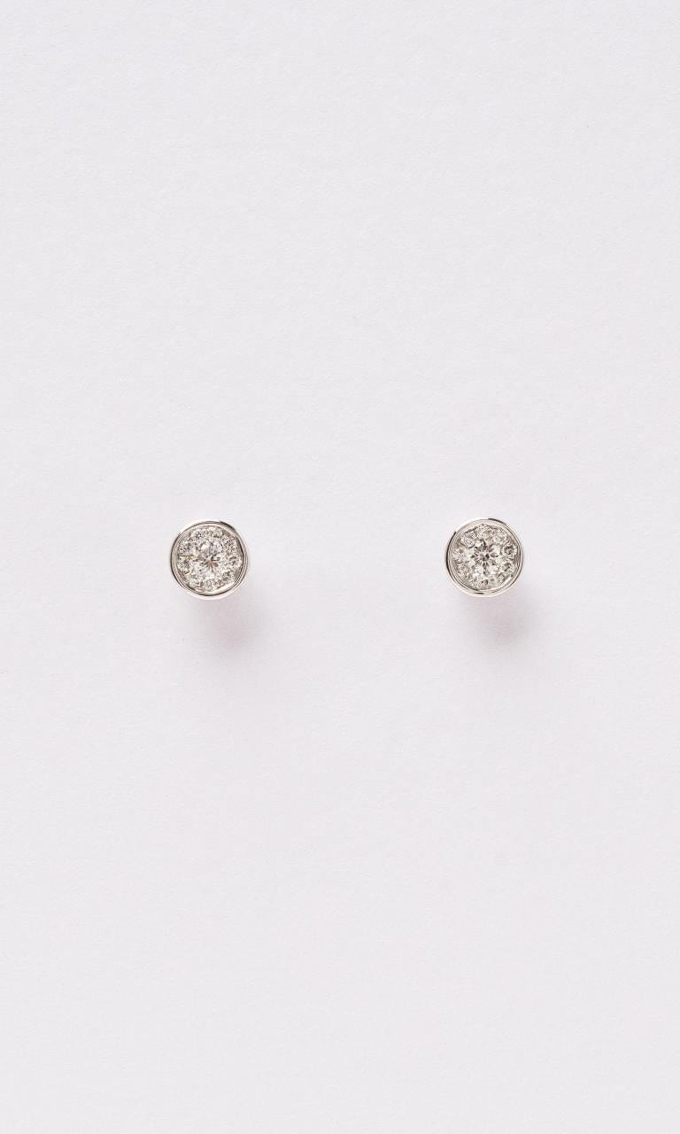 2024 © Hogans Family Jewellers 18K WG Diamond Set Cluster Bezel Set Stud Earrings