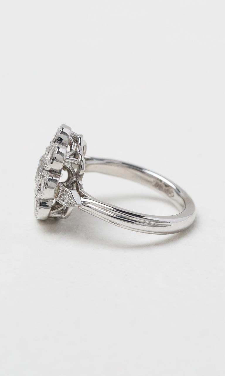 2024 © Hogans Family Jewellers 18K WG Floral Round Brilliant Diamond Cluster Ring