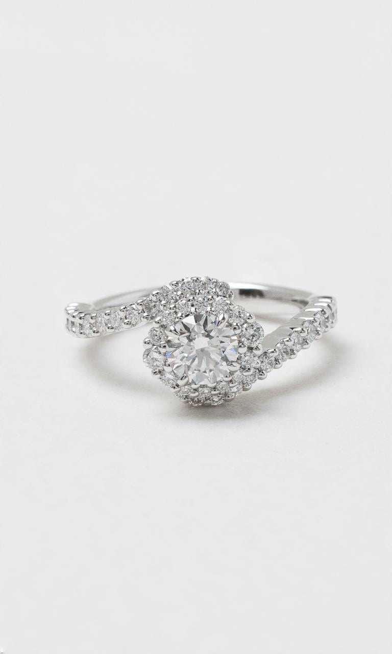 2024 © Hogans Family Jewellers 18K WG Round Brilliant Diamond Asymmetrical Cluster Ring