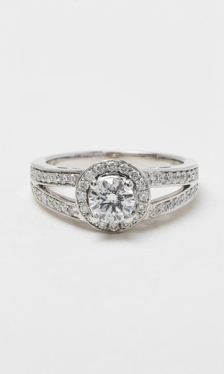 2024 © Hogans Family Jewellers 18K WG Round Brilliant Diamond Halo Style Ring