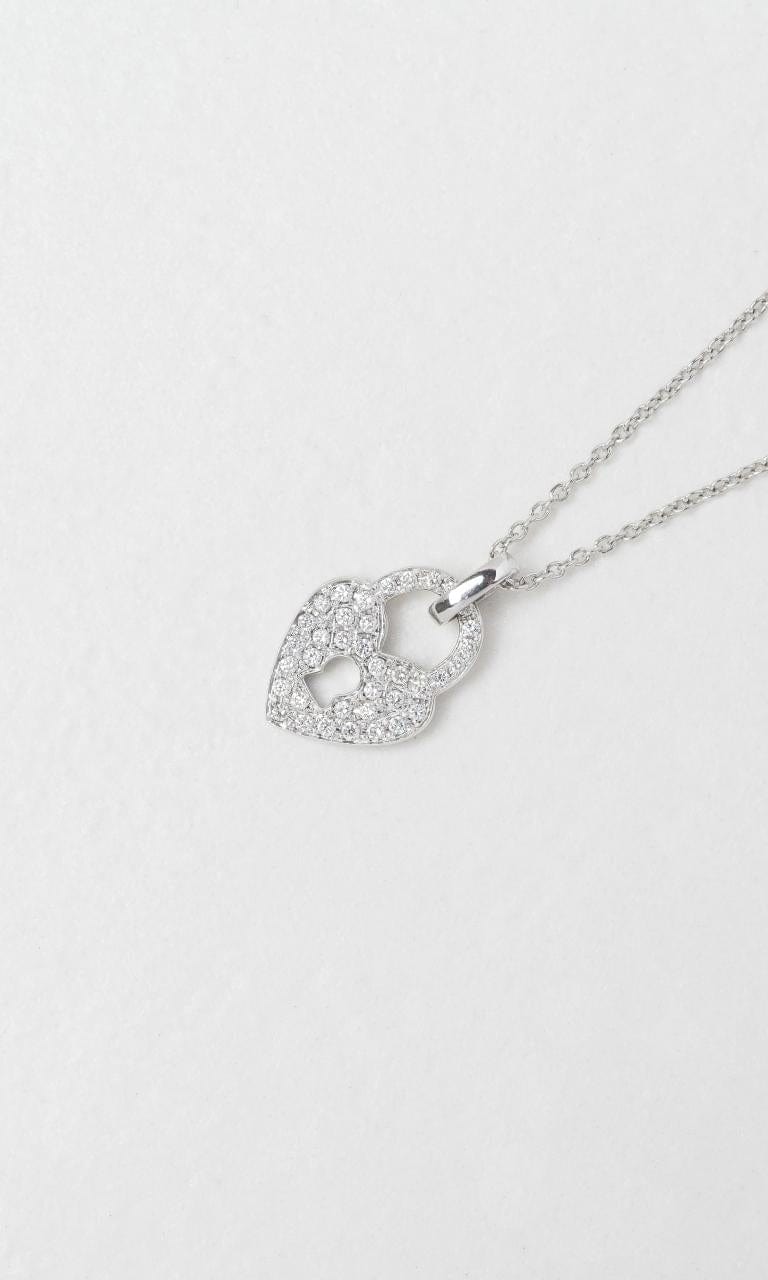 2024 © Hogans Family Jewellers 18K WG Round Brilliant Diamond Heart Shaped Pendant