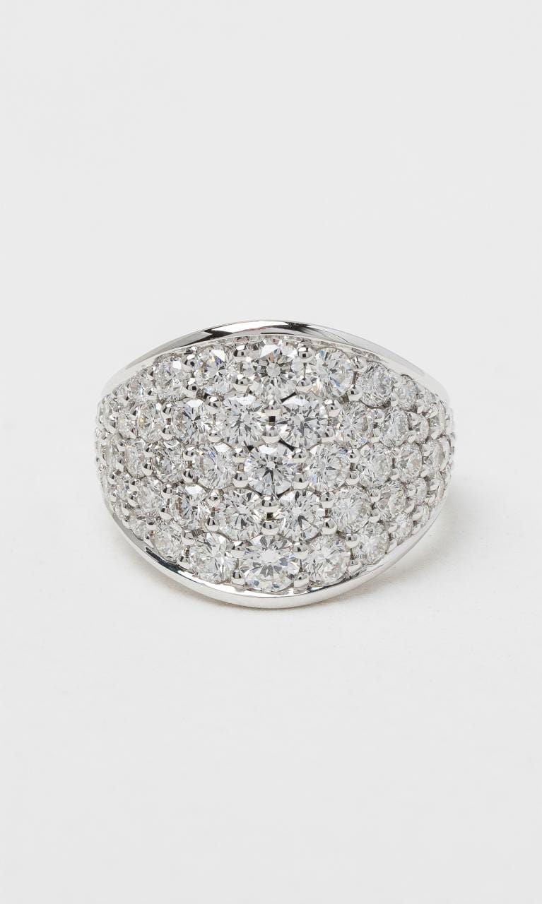 2024 © Hogans Family Jewellers 18K WG Round Brilliant Diamond Set Wide Dress Ring