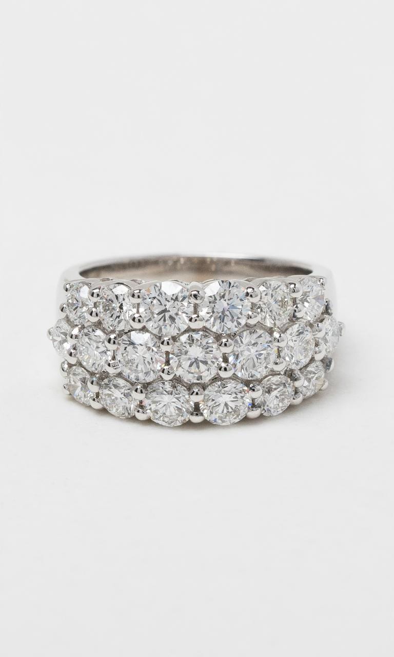 2024 © Hogans Family Jewellers 18K WG Round Brilliant Wide Diamond Dress Ring