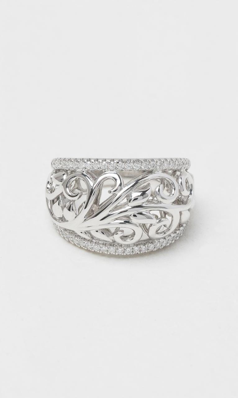 2024 © Hogans Family Jewellers 18K WG Wide Filagree Diamond Band