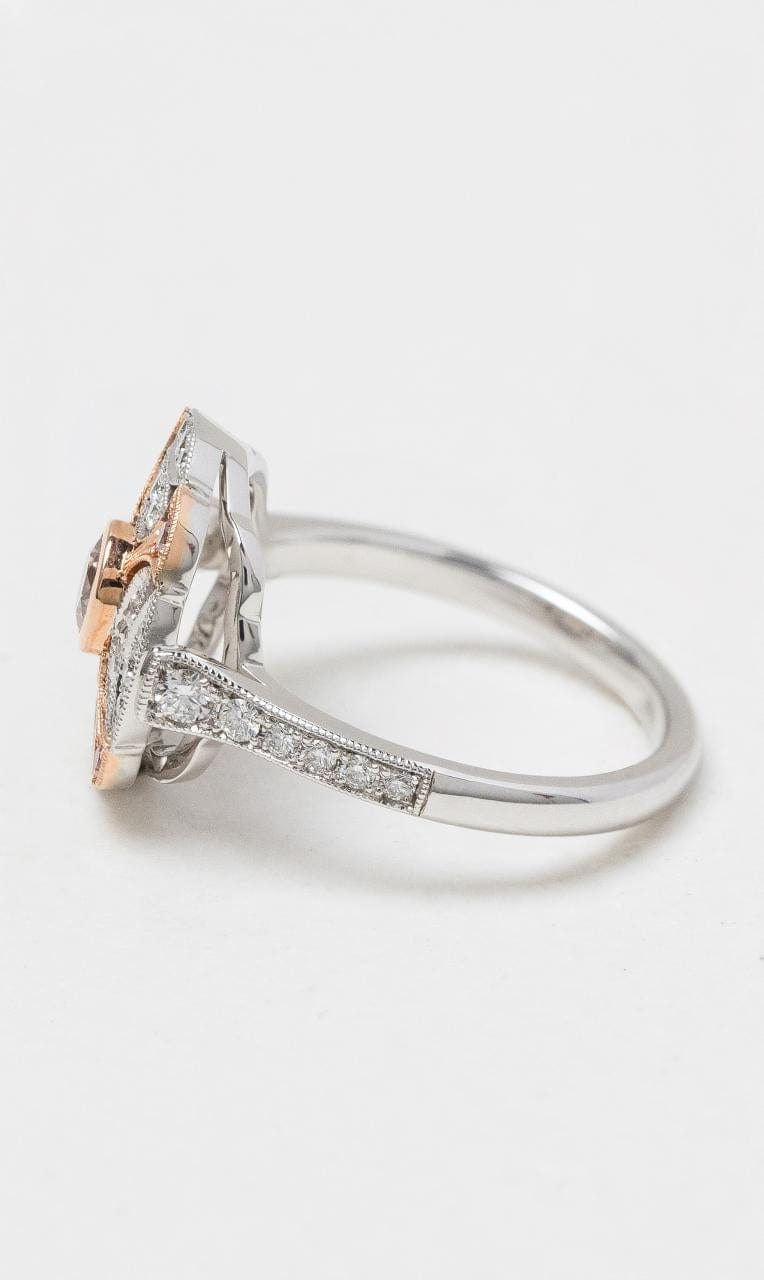 2024 © Hogans Family Jewellers 18K WRG White and Argyle Pink Diamond Art Deco Ring