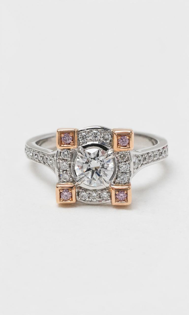 2024 © Hogans Family Jewellers 18K WRG White & Argyle Pink Diamond Dress Ring