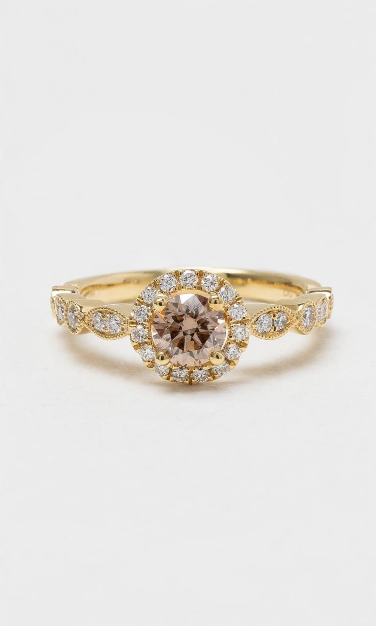 2024 © Hogans Family Jewellers 18K YG Champagne Diamond RIng