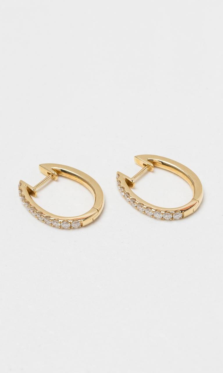 2024 © Hogans Family Jewellers 18K YG Diamond Set Huggie Earrings