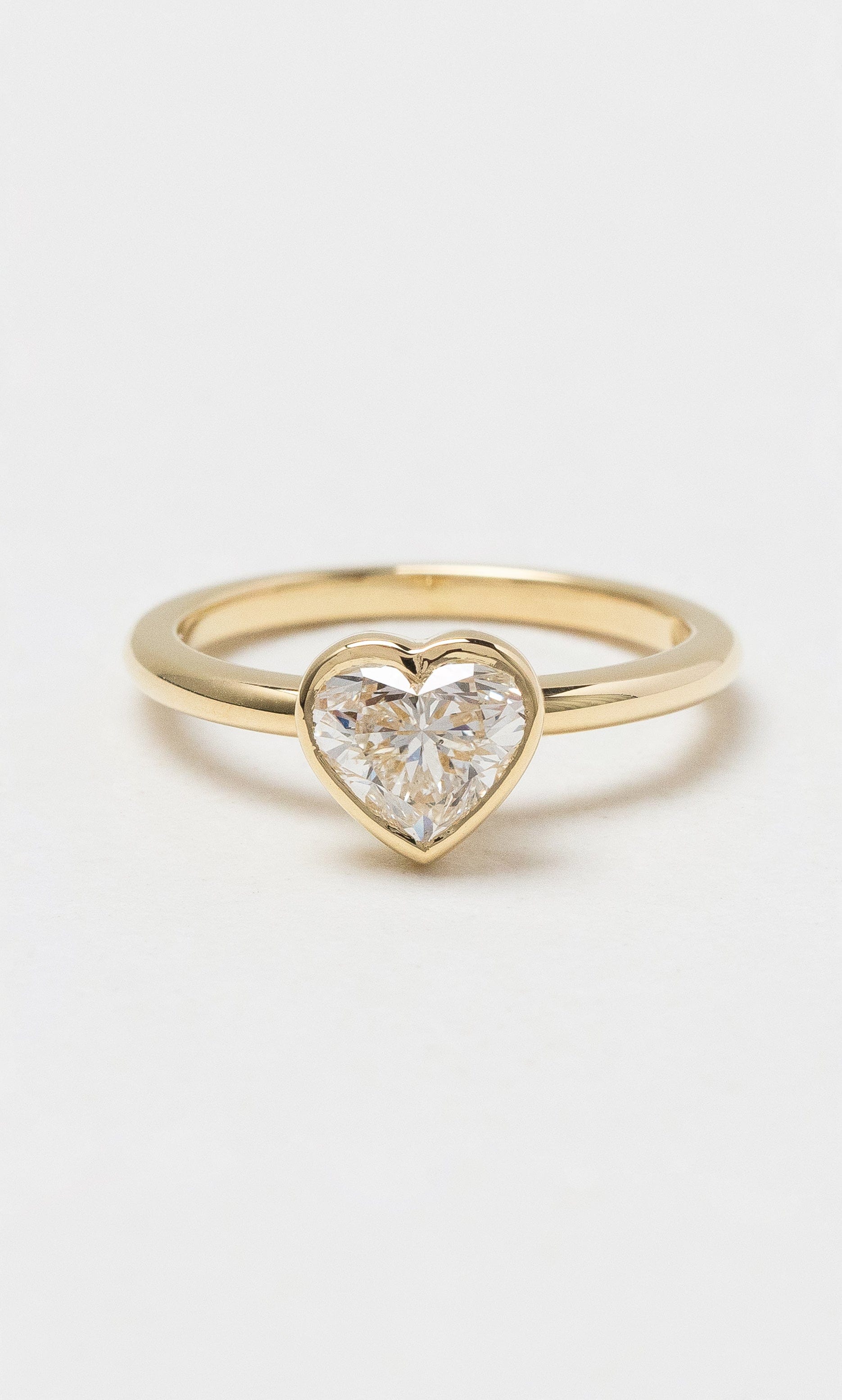 2024 © Hogans Family Jewellers 18K YG Heart Shaped Diamond Solitaire Ring
