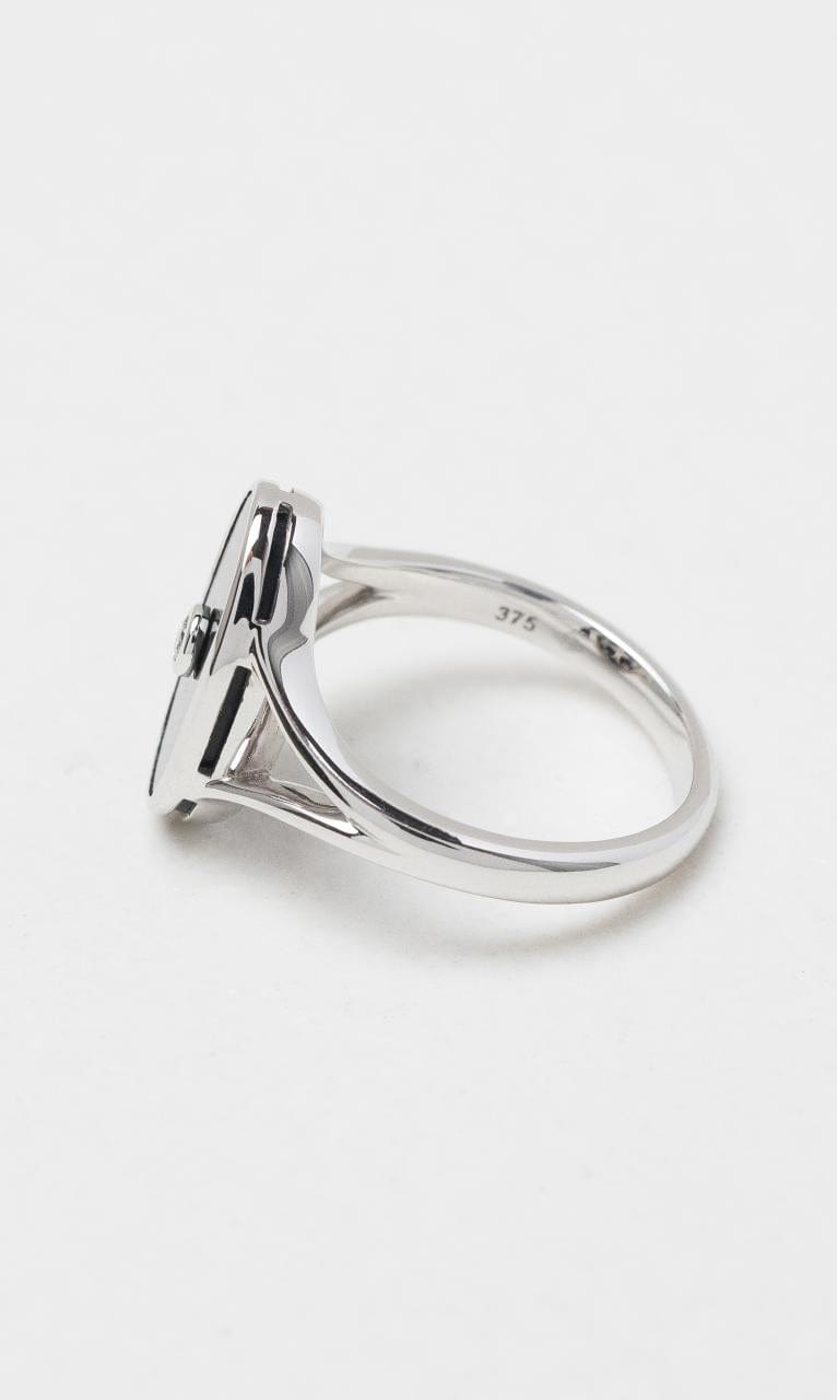 2024 © Hogans Family Jewellers 9K WG Oval Shaped Onyx Dress Ring