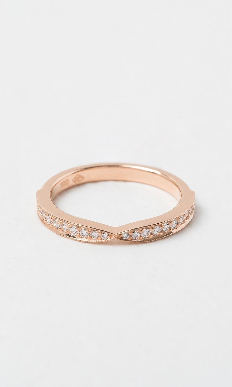 Hogans Family Jewellers 18K RG 0.305ct TDW Round Brilliant Cut Diamond Pinched Band