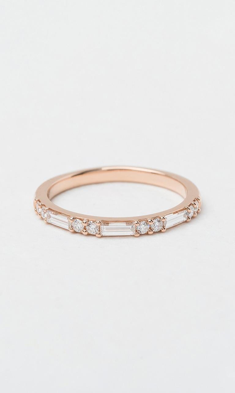 Hogans Family Jewellers 18K RG 0.32ct TDW Baguette & Round Brilliant Cut Diamond Band