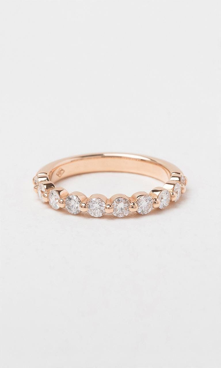 Hogans Family Jewellers 18K RG 0.70ct TDW Round Brilliant Cut Diamond Single Claw Band