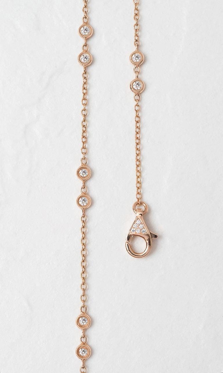 Hogans Family Jewellers 18K RG 1.169ct TDW Round Brilliant Cut Diamond Necklace