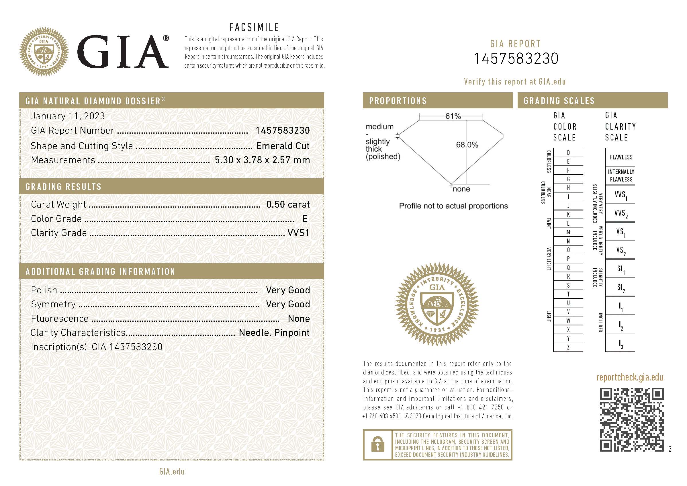 Hogans Family Jewellers 18K RG 1.52ct TDW Emerald Cut Diamond Necklace