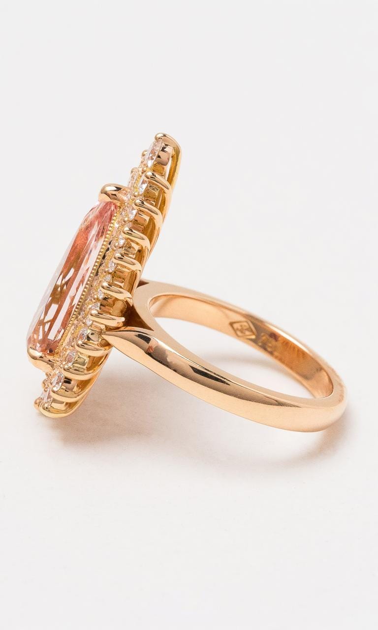 Hogans Family Jewellers 18K RG Pear Morganite Dress Ring