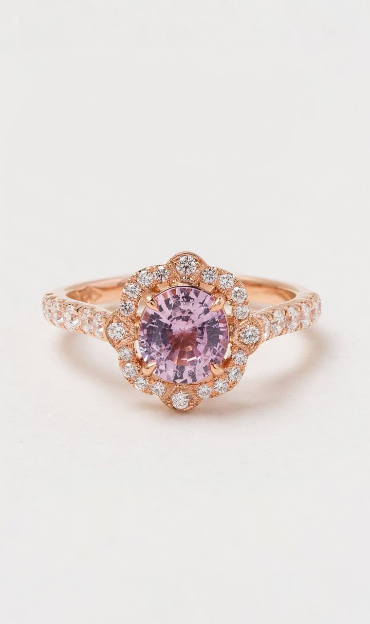 Hogans Family Jewellers 18K RG Pink Sapphire Ring