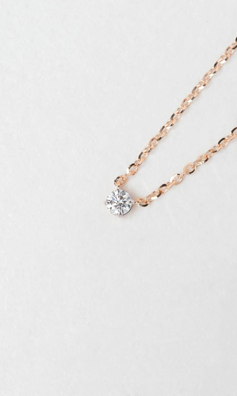 Hogans Family Jewellers 18K RWG 0.16ct Round Brilliant Cut Diamond Necklace