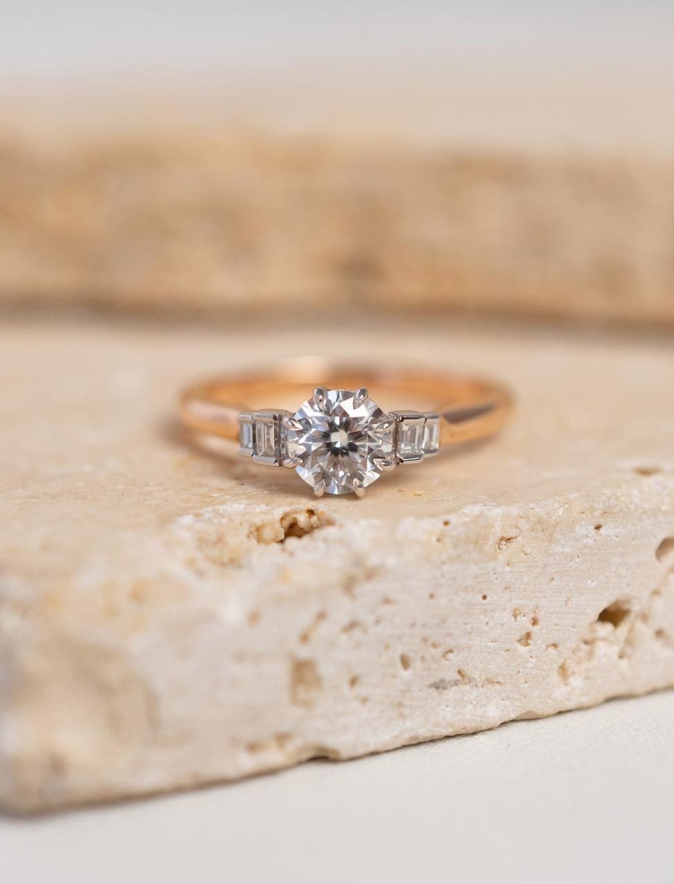 Hogans Family Jewellers 18K RWG 5 Stone Diamond Ring