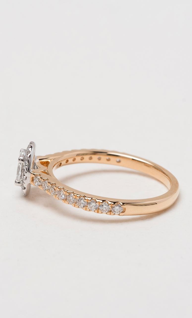 Hogans Family Jewellers 18K RWG Oval Halo Diamond Ring