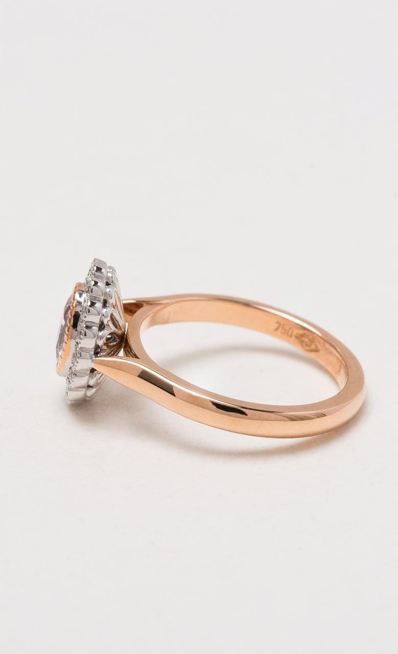 Hogans Family Jewellers 18K RWG Oval Padparadscha Sapphire Ring