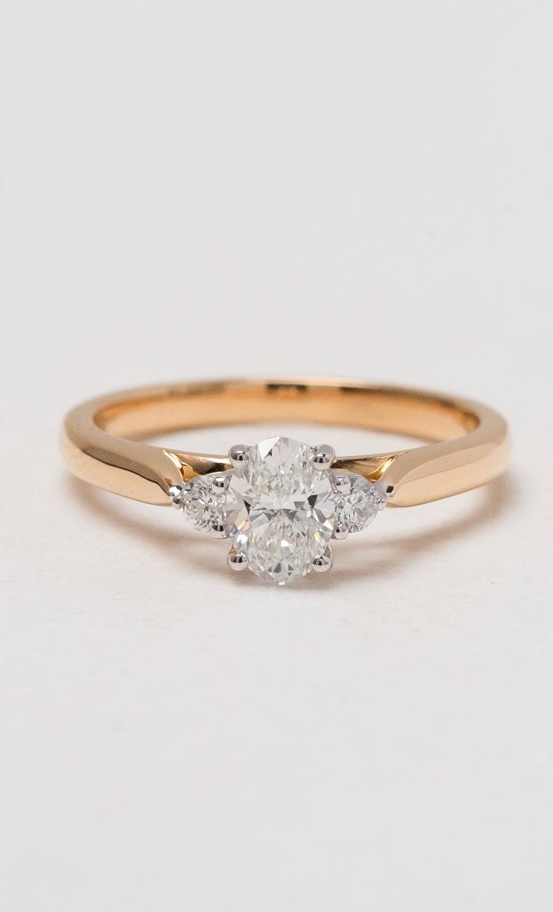 Hogans Family Jewellers 18K RWG Trilogy Diamond Ring
