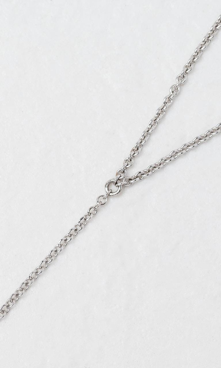 Hogans Family Jewellers 18K WG 0.095ct TDW Round Brilliant Cut Diamond Lariat Necklace