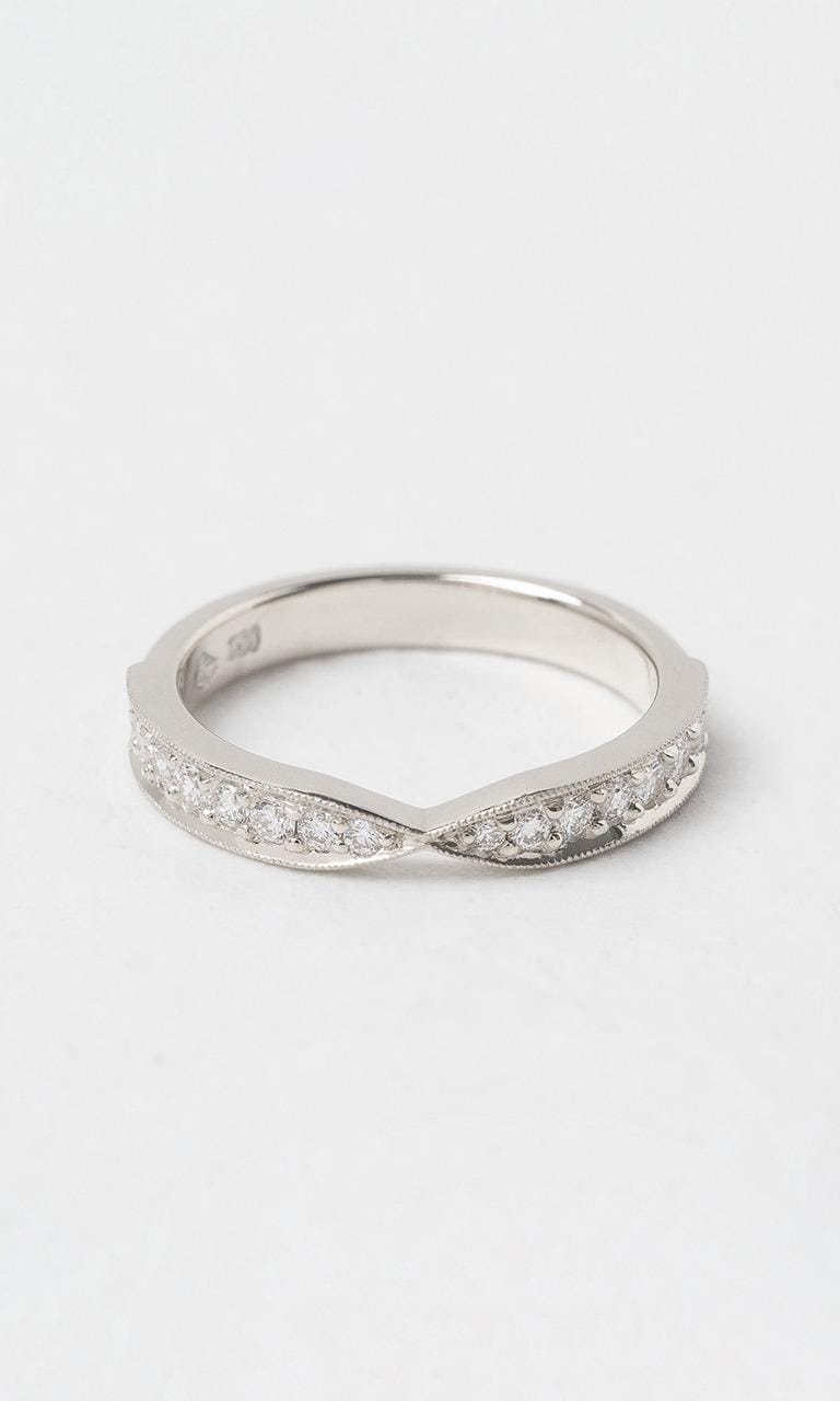 Hogans Family Jewellers 18K WG 0.305ct TDW Round Brilliant Cut Diamond Pinched Band