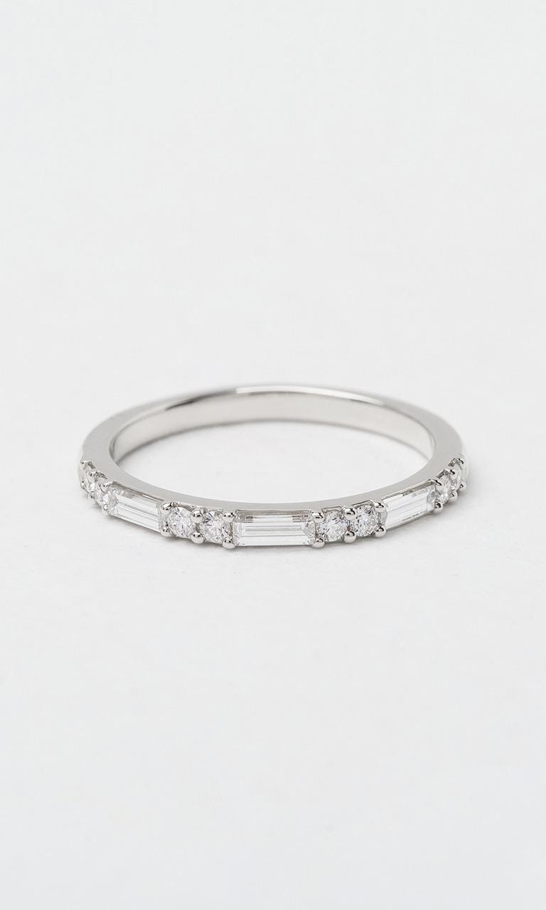 Hogans Family Jewellers 18K WG 0.32ct TDW Baguette & Round Brilliant Cut Diamond Band