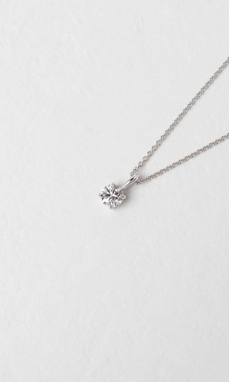 Hogans Family Jewellers 18K WG 0.60ct TDW Round Brilliant Diamond Solitaire Pendant