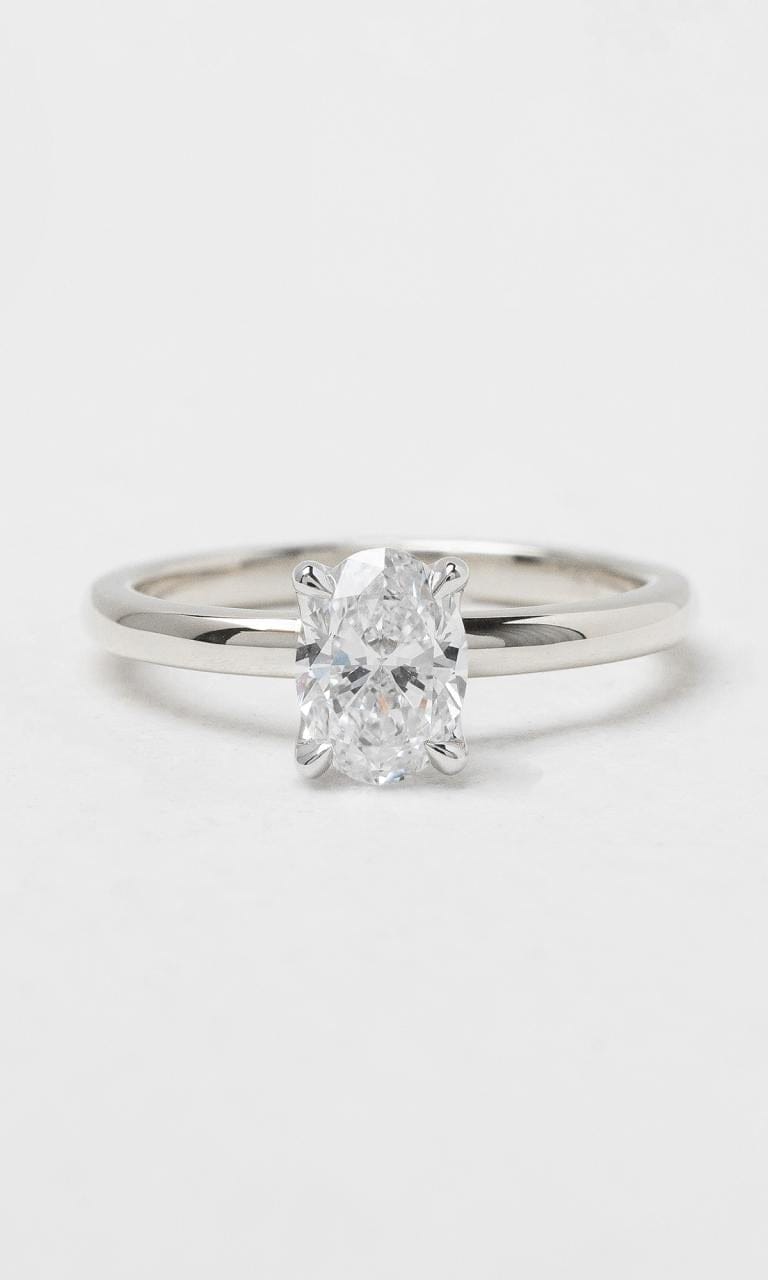 Hogans Family Jewellers 18K WG 0.70ct Oval Cut Diamond Solitaire Ring