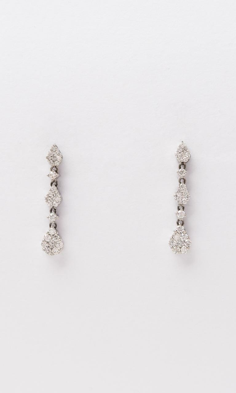 Hogans Family Jewellers 18K WG 0.78ct TDW Round Brilliant Cut Diamond Drop Earrings