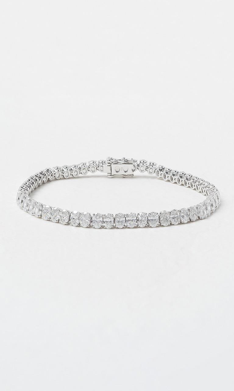 Hogans Family Jewellers 18K WG 10.88ct TDW Oval Cut Diamond Tennis Bracelet