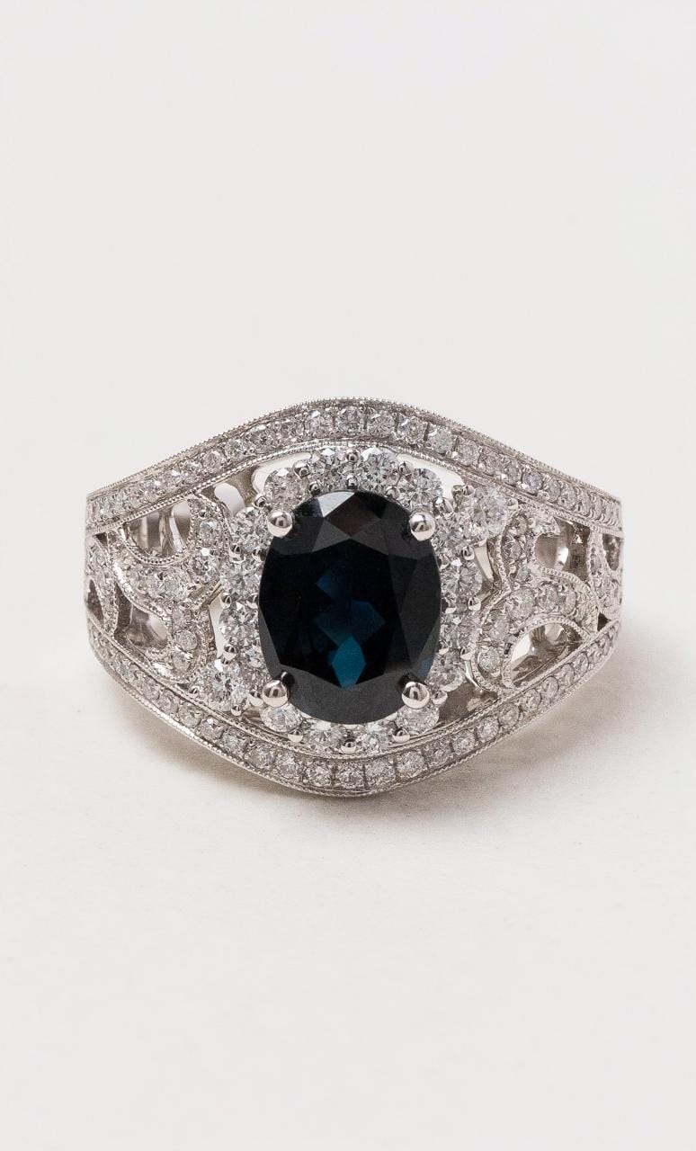 Hogans Family Jewellers 18K WG Australian Sapphire Dress Ring