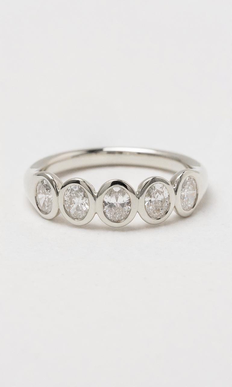 Hogans Family Jewellers 18K WG Bezel Set Oval Diamond Band