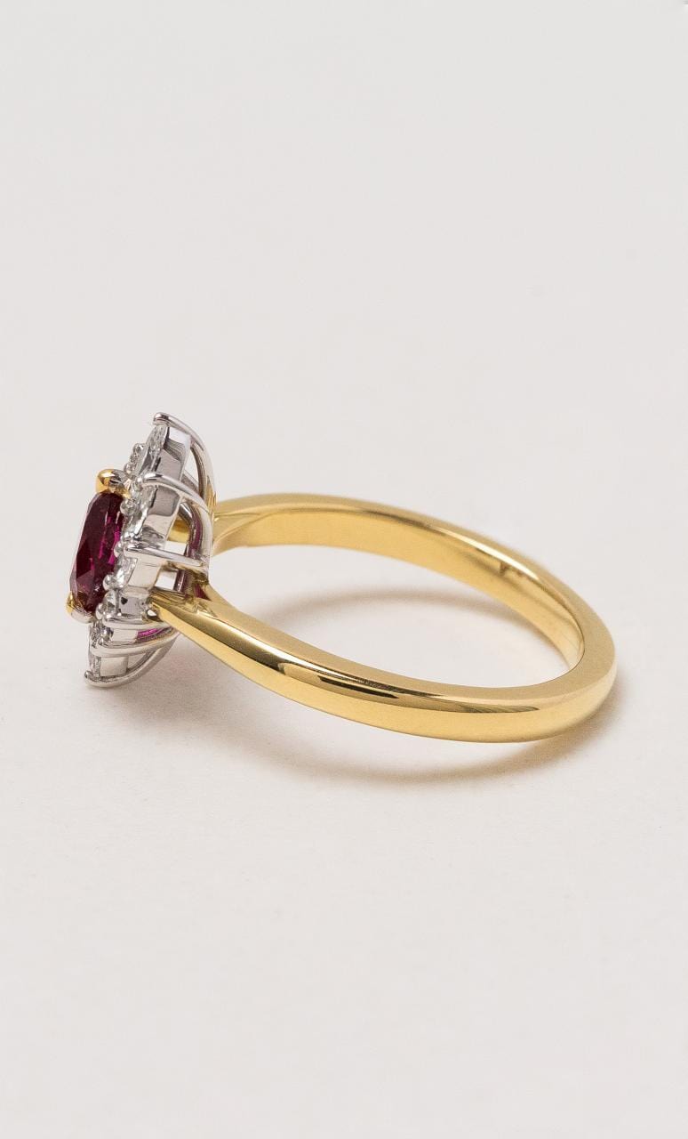Hogans Family Jewellers 18K WG Burmese Ruby Cluster Ring