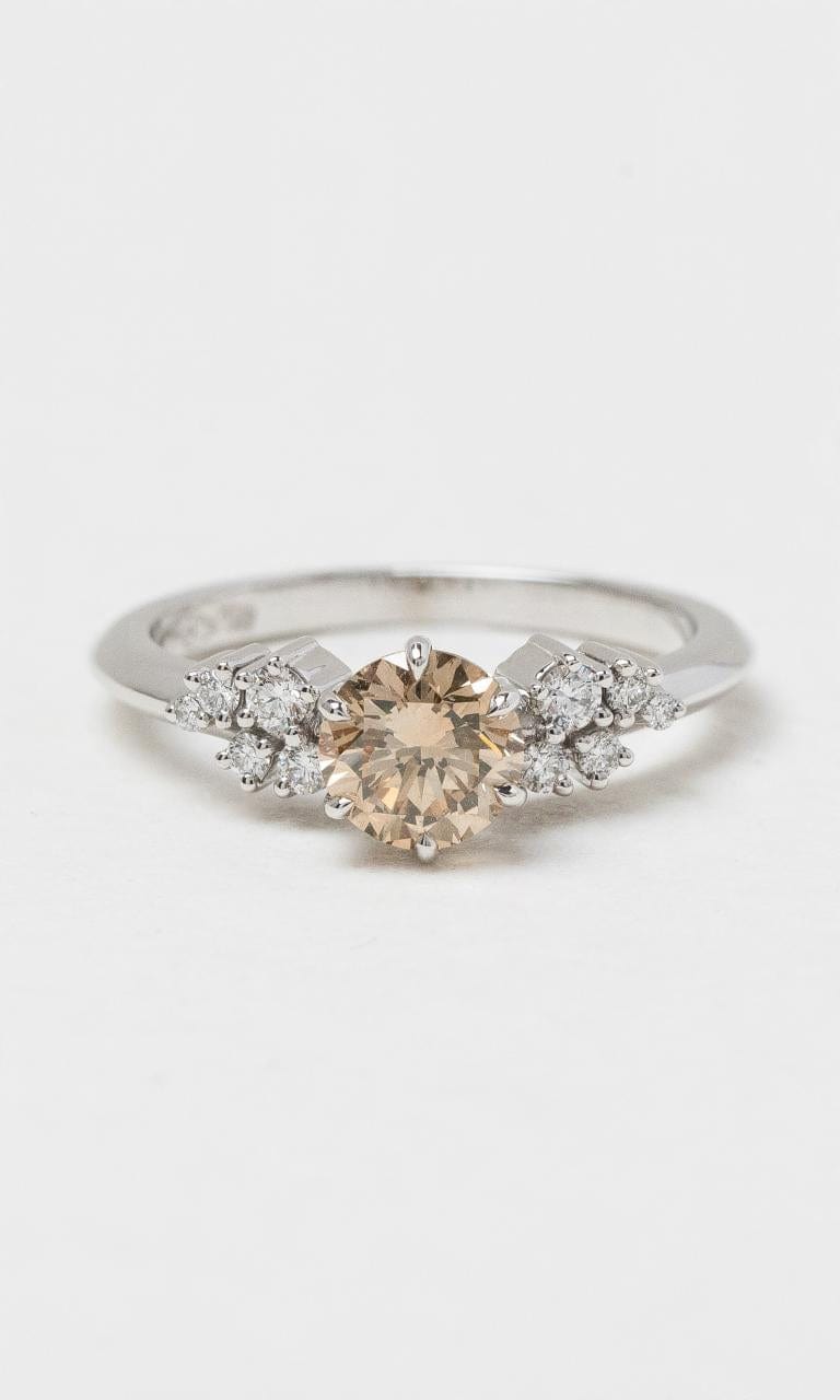 Hogans Family Jewellers 18K WG Champagne Diamond Ring