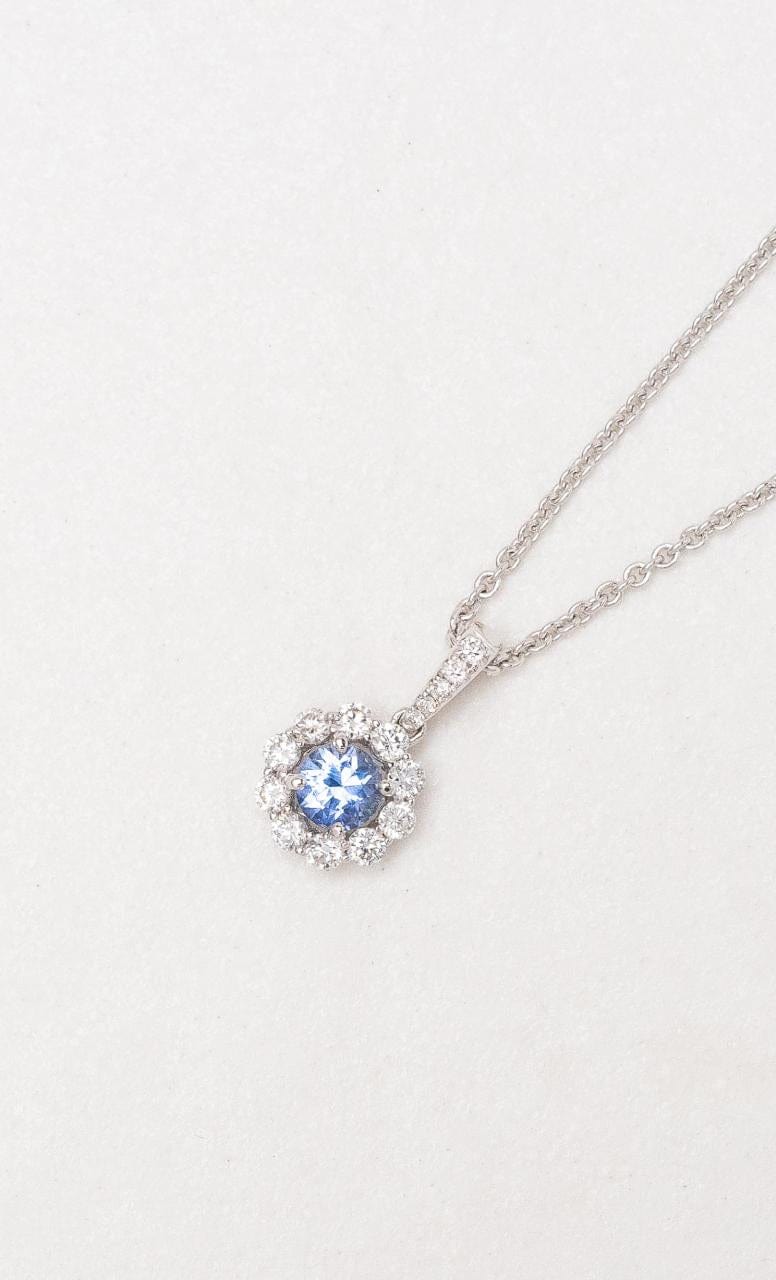 Hogans Family Jewellers 18K WG Cluster Sapphire Pendant