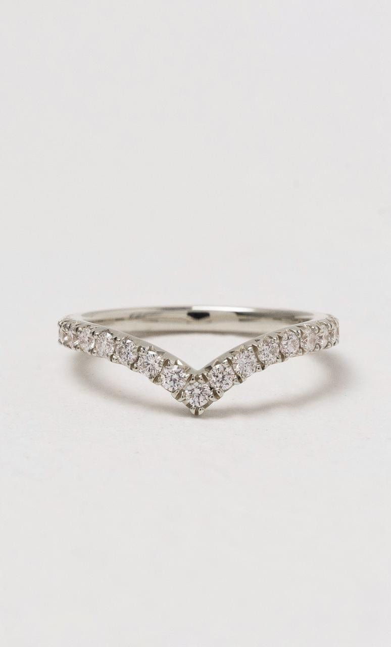 Hogans Family Jewellers 18K WG Contoured Diamond Band
