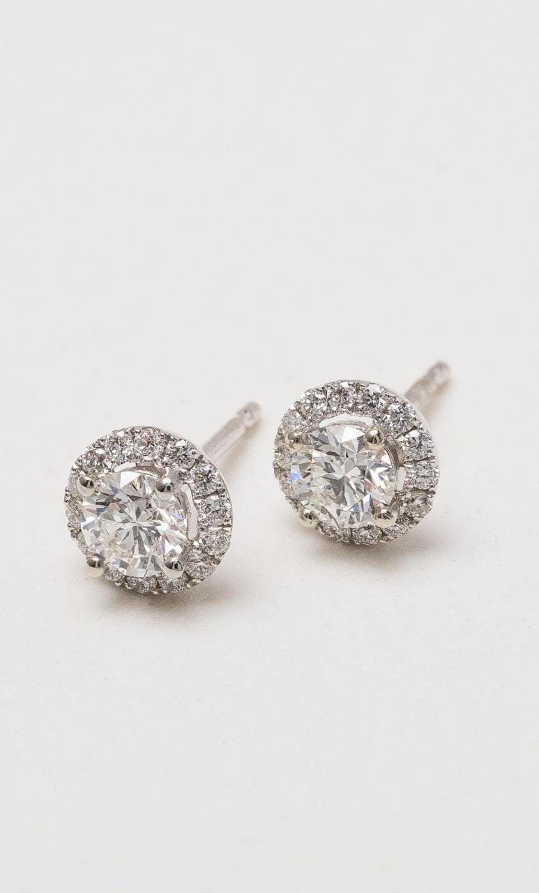 Hogans Family Jewellers 18K WG Diamond Cluster Stud Earrings