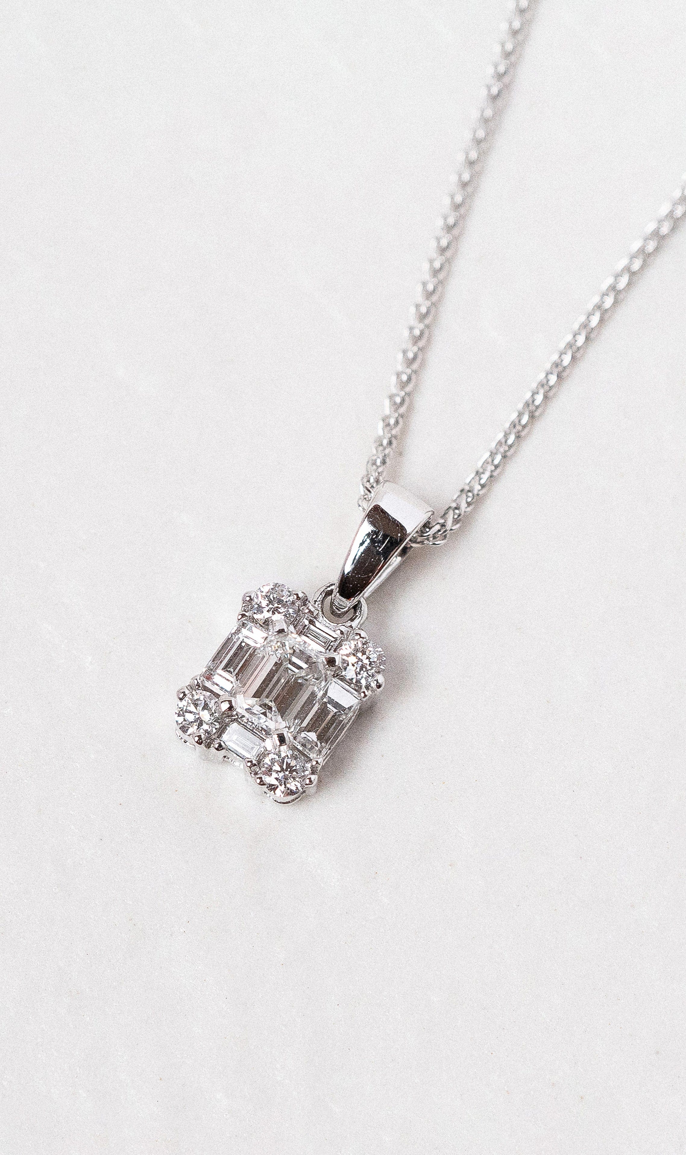 Hogans Family Jewellers 18K WG Petite Diamond Pendant