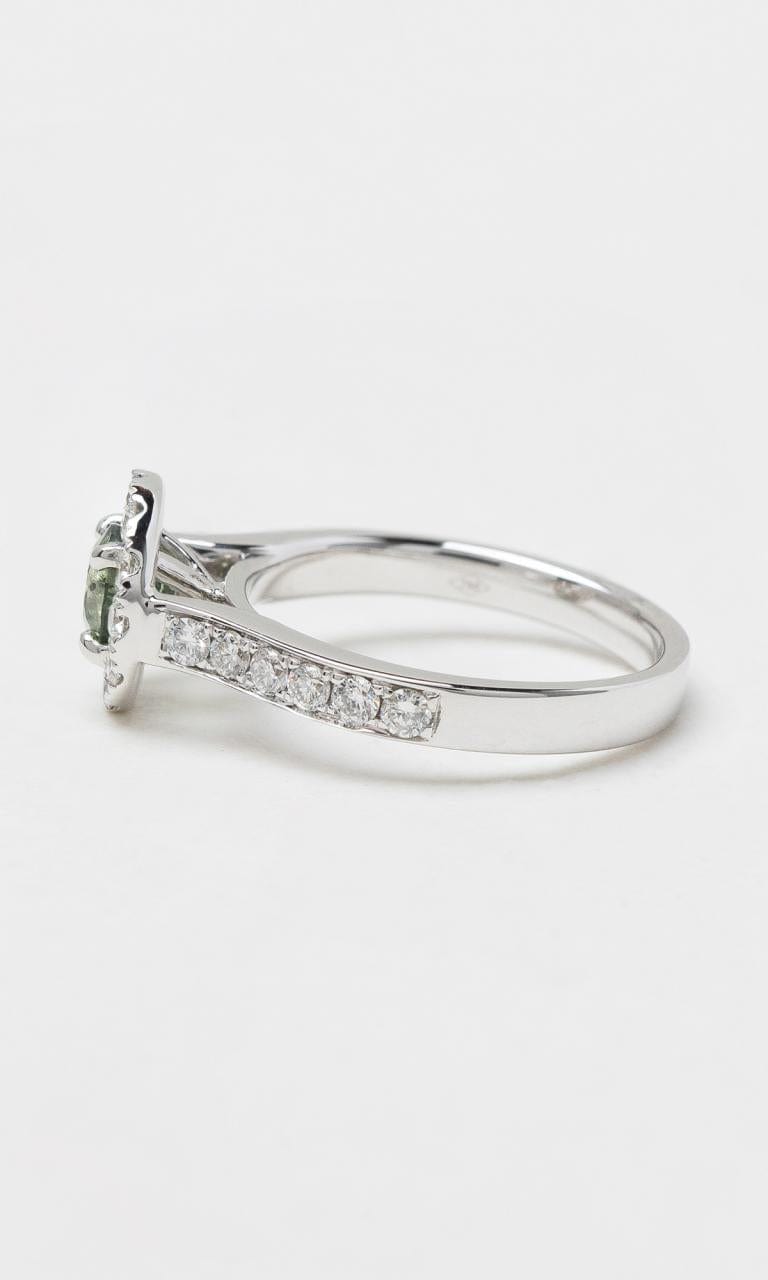 Hogans Family Jewellers 18K WG Tanzanian Sapphire Halo Ring