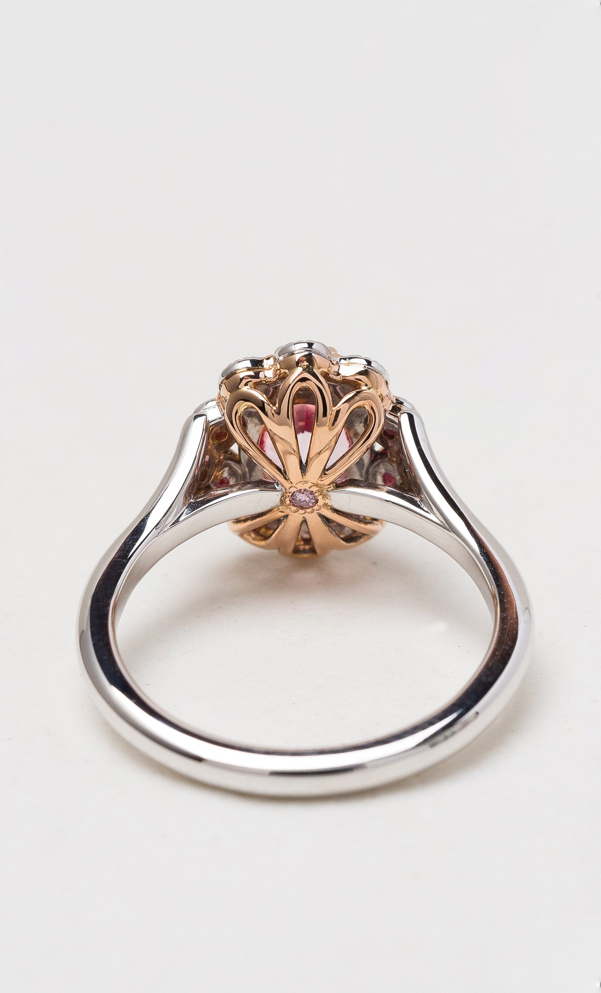 Hogans Family Jewellers 18K WRG Oval Pink Sapphire Ring