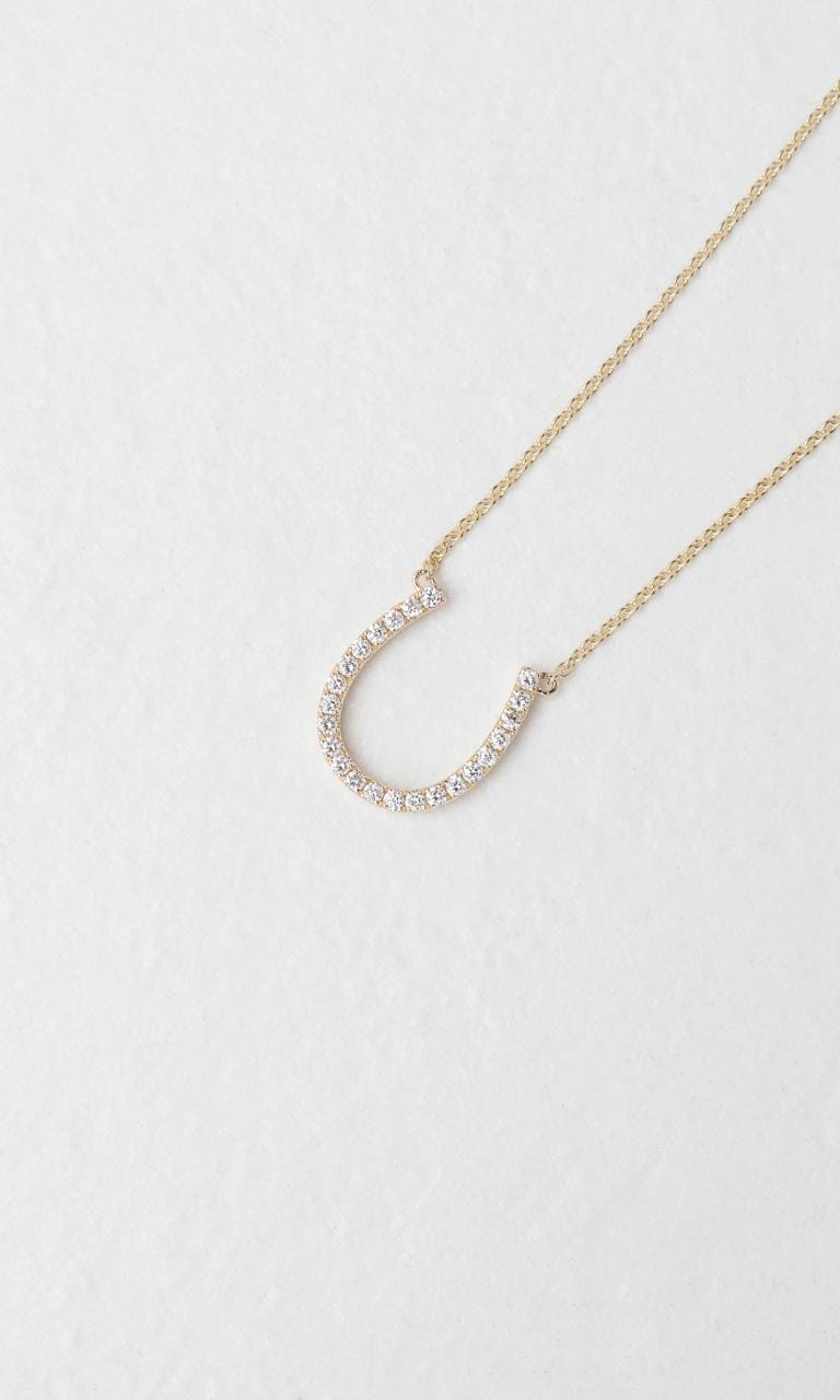 Hogans Family Jewellers 18K YG 0.289ct TDW Round Brilliant Diamond Horseshoe Necklace