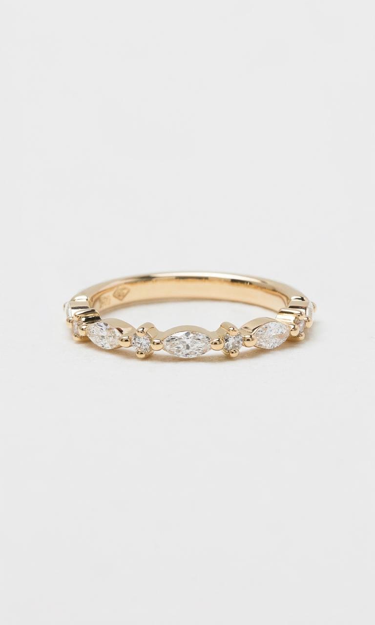 Hogans Family Jewellers 18K YG 0.43ct TDW Marquise & Round Brilliant Diamond Band