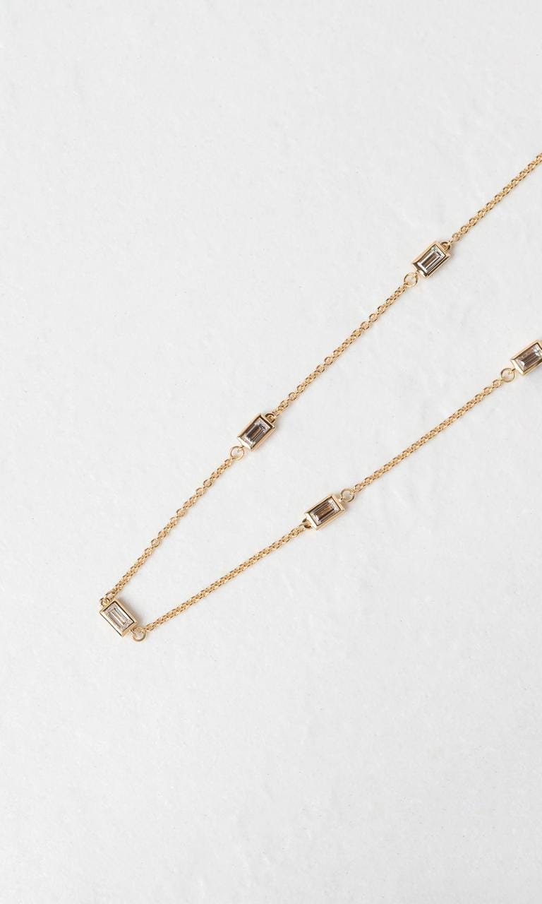 Hogans Family Jewellers 18K YG 0.45ct TDW Baguette Cut Diamond Necklace