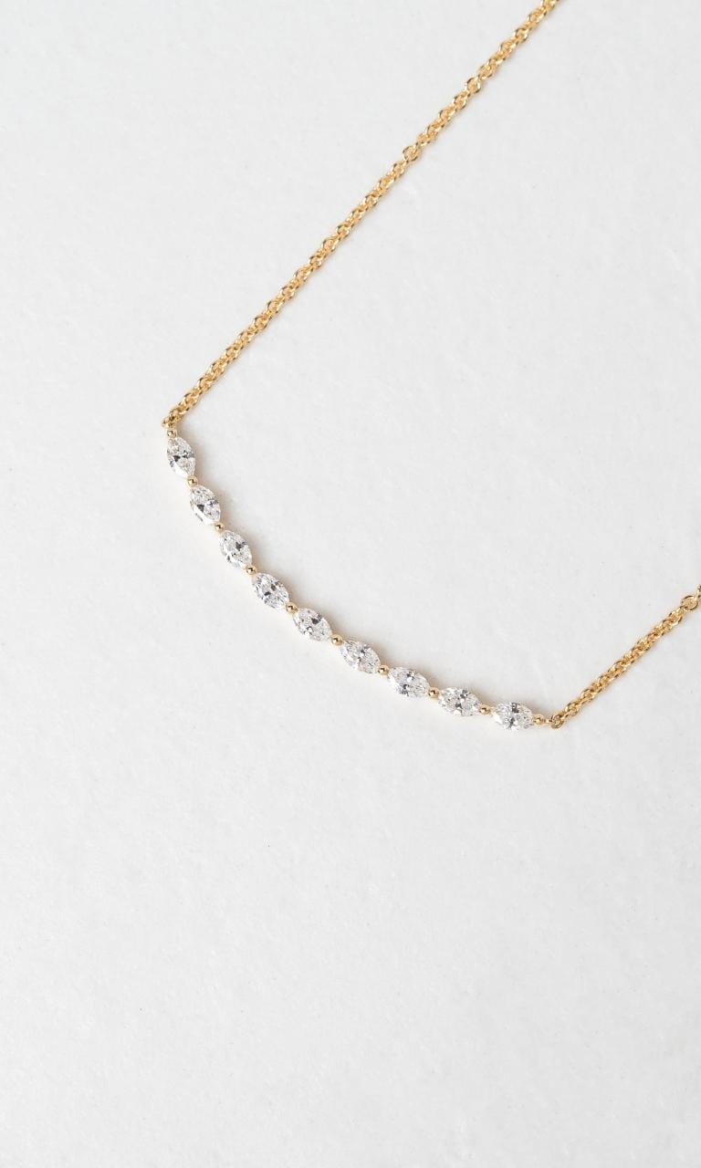 Hogans Family Jewellers 18K YG 0.55ct TDW Marquise Diamond Necklace
